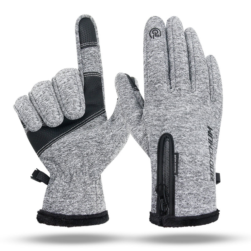 Gants de ski en peluche pour hommes Gants chauds pour l'hiver, XXL