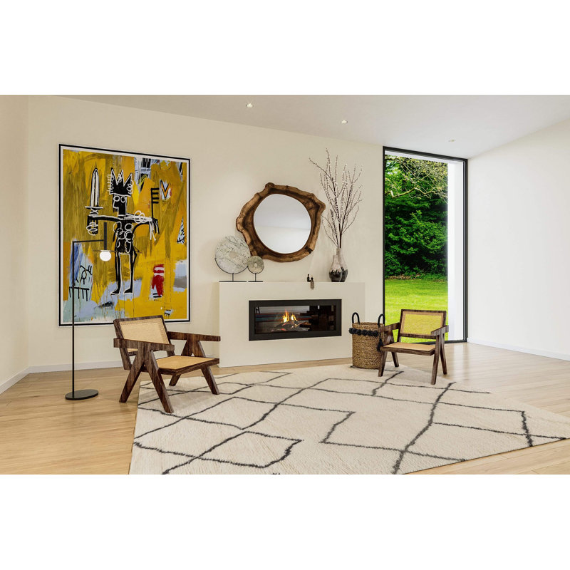 Souk Hand Knotted Geometric Area Rug, Rectangle 2' x 3'