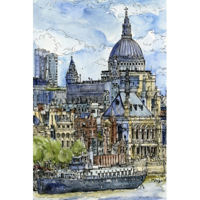 " City Scene X " by Melissa Wang Painting Print