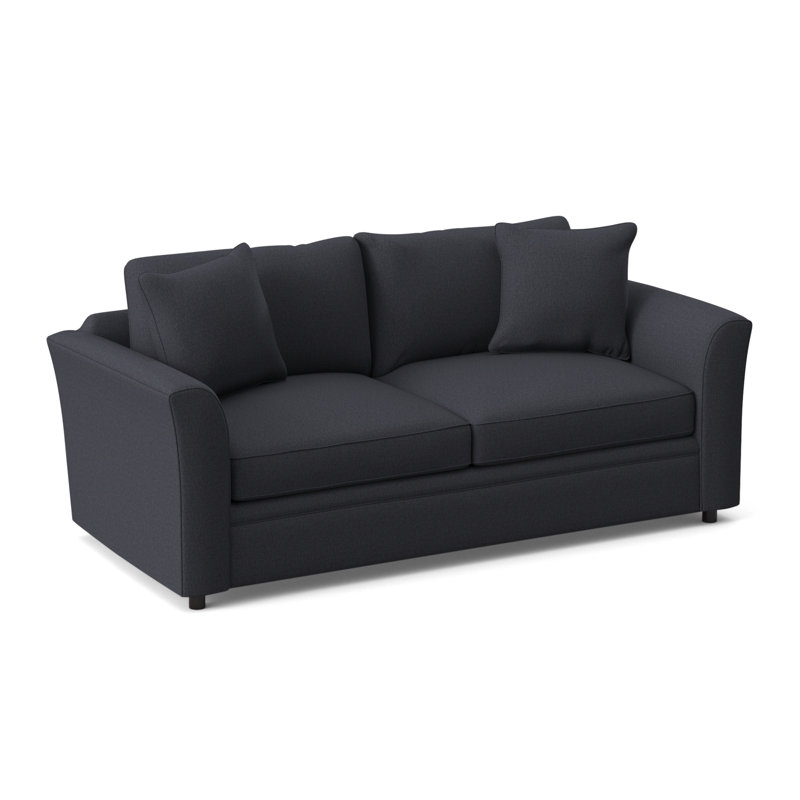 Northfield Upholstered 85'' Sleeper Sofa, Light Blue Performance Fabric; 0851-55, Gel Memory Foam Mattress