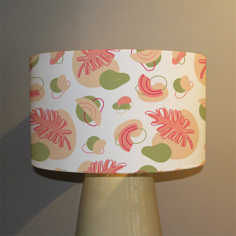 22cm H Canvas Drum Pendant Shade ( Clip On )