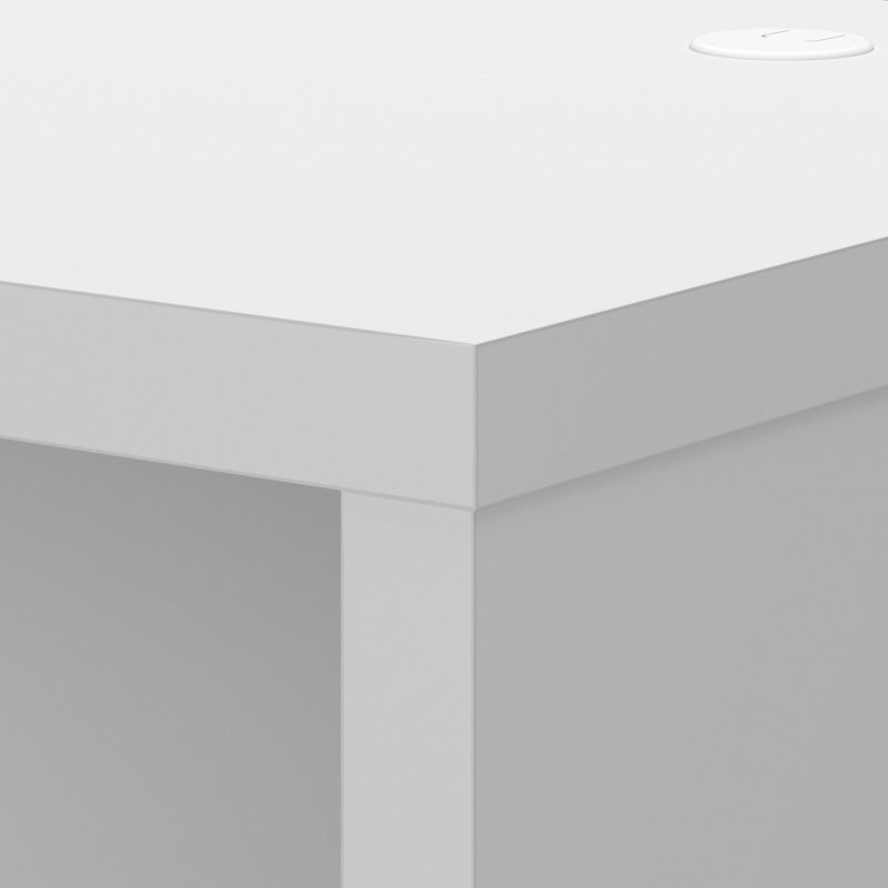 Echo Desk, Blanc pur, H 30 po x l 72 po x P 23,54 po