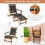 Aleshka Outdoor Acacia Wood Chaise Lounge