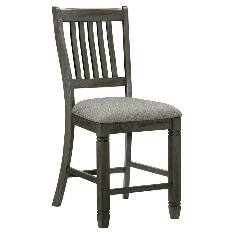 Chaises à hauteur de comptoir, ensemble de 2 pièces, meubles de salle à manger, siège rembourré, chaises en bois, style classique