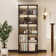 78.7'' H x 31.5'' W 5-Layer Bookcase With Glass Doors And LED Lights