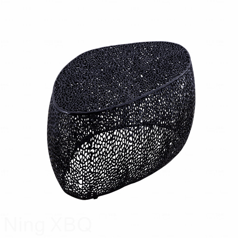 Table basse ovale, Noir