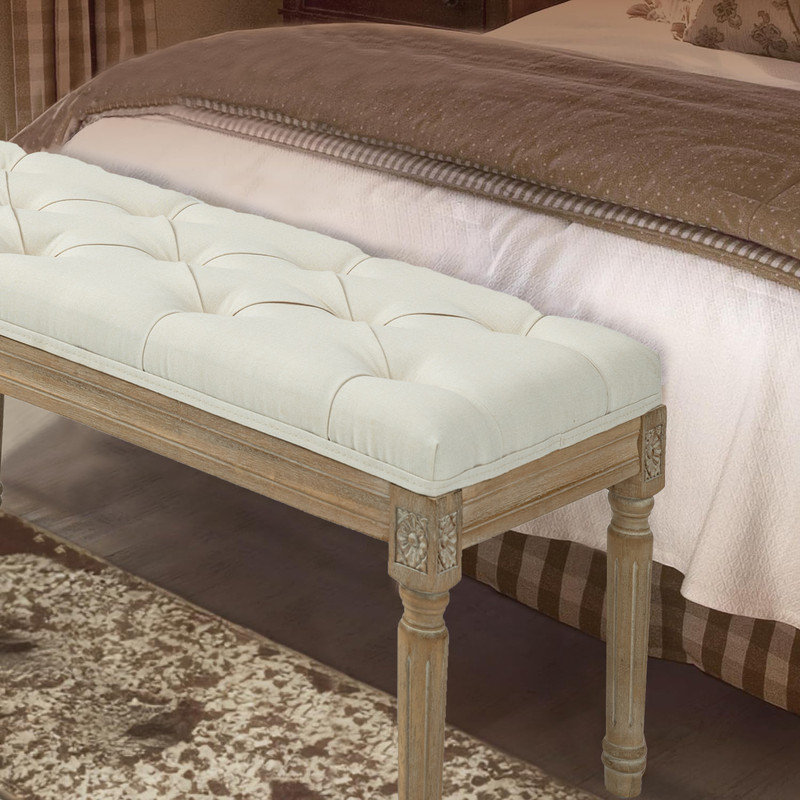 Banc en bois Bellingen, Beige