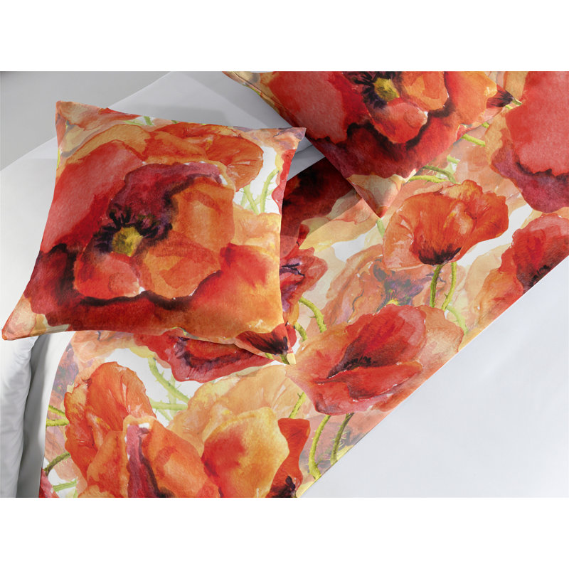 Ensemble de chemin de lit Ambesonne Poppy, Grand lit