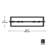 Cubiko Wall Hooks, Adjustable Steel Coat Rack, 5 Hook, Black-59287633