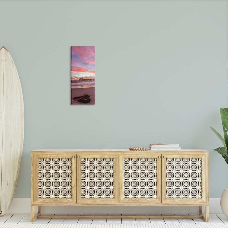 «Waterfront Dock Sunset Reflection» par Jeff Poe, H 24 po x l 10 po x P 1,5 po