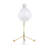 Eileen Contemporary Adjustable Task Lamp with Gold Metal Base and White Plastic Shade