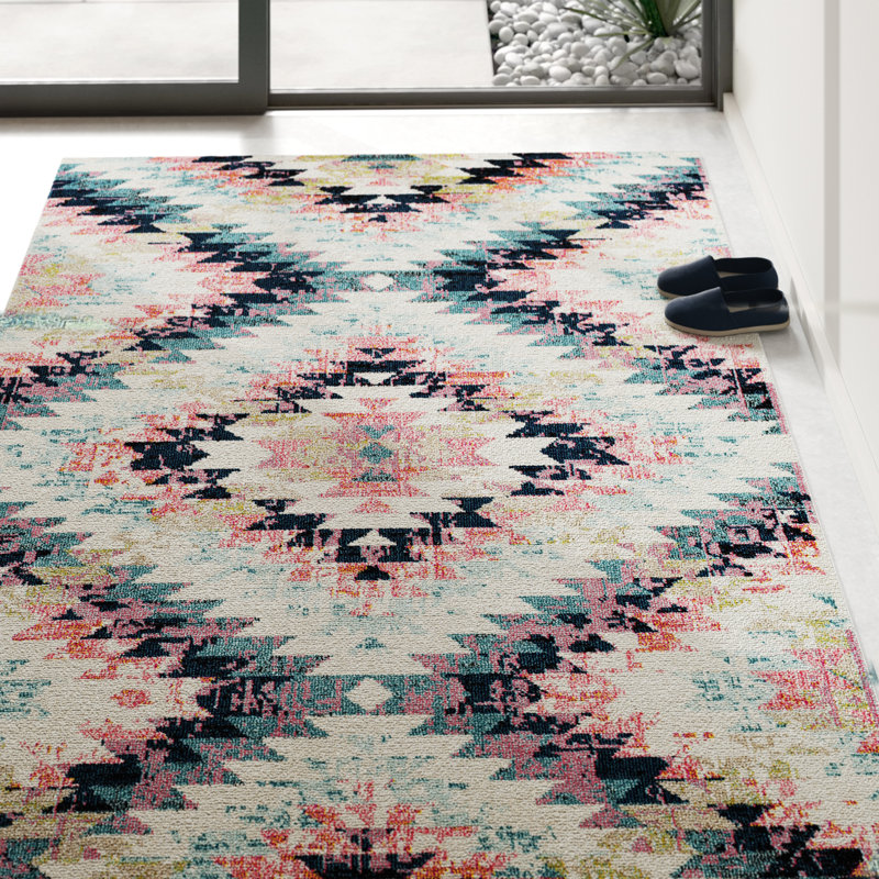 Tapis mousse de mer / crème / beige tissé à la machine Emely, Rectangle 7 pi 10 po x 10 pi 3 po