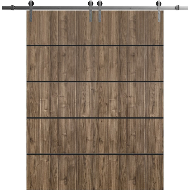 Finition en bois massif manufacturé, Noyer, 64 po x 80 po