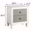 Table de chevet 2 tiroirs rustique et vieillie-396569074