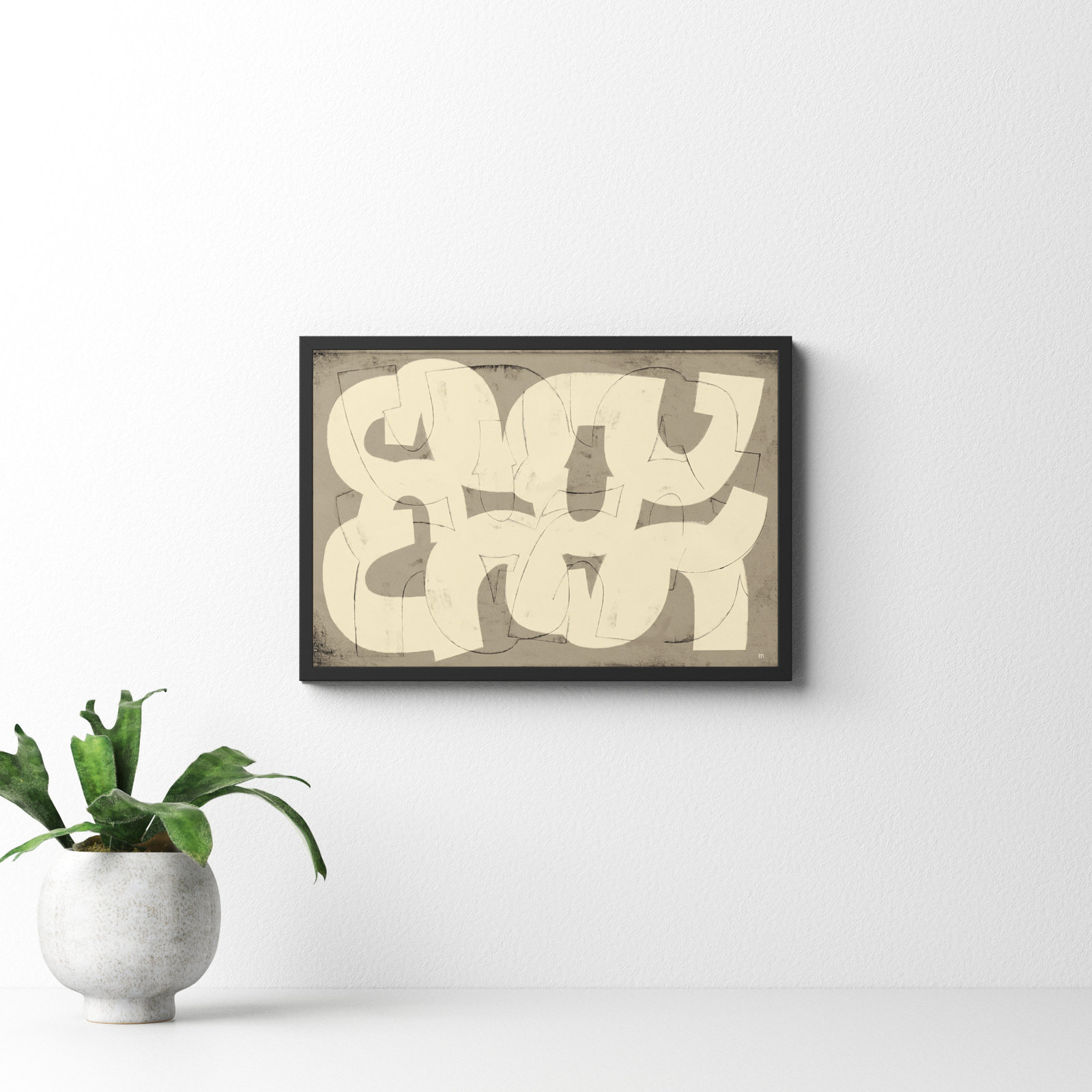 Drawing By StudioM by StudioM, Black Framed Paper, 14" H x 20" W x 1.25" D
