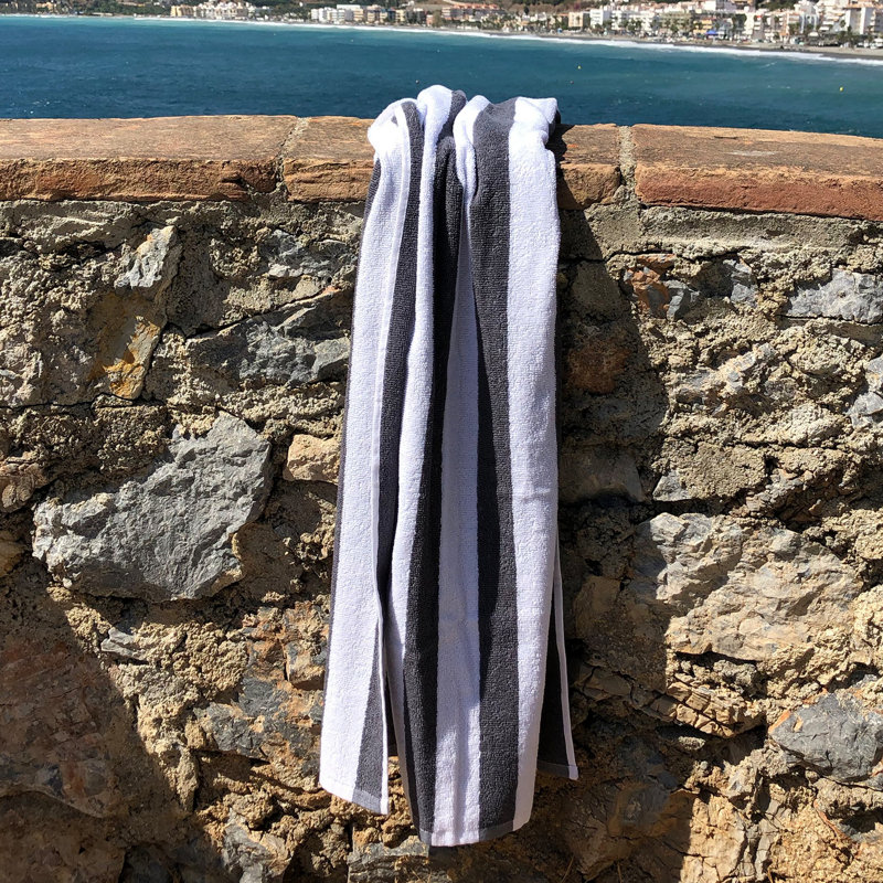 Serviette de plage Arkwright Cali Cabana 100% coton 30 x 60 (paquet de 4), gris