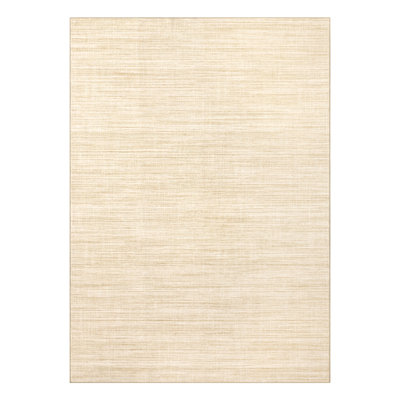 Washable Area Rug for Living Room Modern Solid Color Dining Room Throw Carpet, Beige 8x10