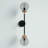 Breit 2-Light Dimmable Metal Bath Bar with Glass Globe Shades-876903165