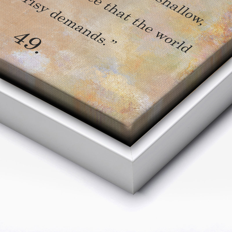 Oscar Wilde Quote, Canvas, 24"H x 32"W, White Framed