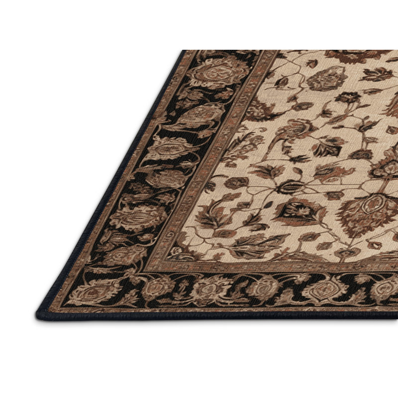 Tapis brun lavable à la machine, Rectangulaire 2 pi x 3 pi