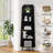 5 Tier Tall Corner Shelf Stand Bookshelf,  Corner Storage Organizer, Wooden Display Rack Etagere, Narrow Bookcase Plant Stand for Small Space-1057911505
