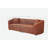 Kaori 87.5 in Mid-Century Modern Curved Upholstered Sofa-2063797187