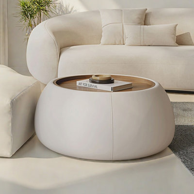 Light luxury style round coffee table