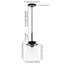 Luminaire suspendu cylindrique à 1 lumière Vojin-1545162111