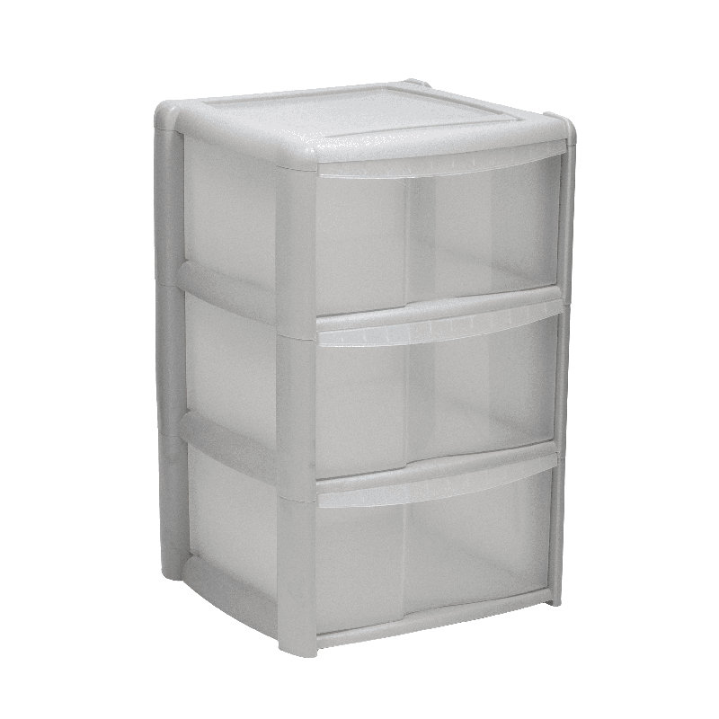 Rebrilliant Bilbrook Plastic Decorative Bin, Gray