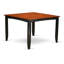 Ensemble de salle à manger à hauteur de comptoir 9 pièces comprenant une table de cuisine carrée avec piédestal et 8 chaises de salle à manger, 54 x 54 pouces, noir et cerise-98589824-129910326-129910327