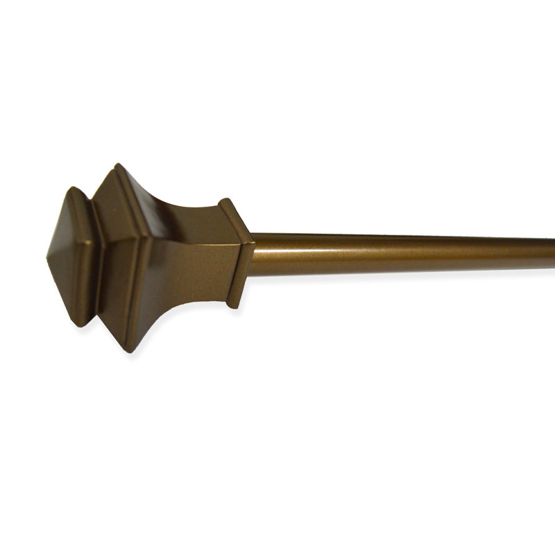 Steel Adjustable Single Curtain Rod, 28" - 48"