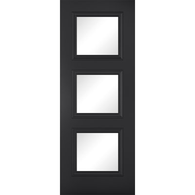 Antwerp Primed Black Glazed Interrnal Door