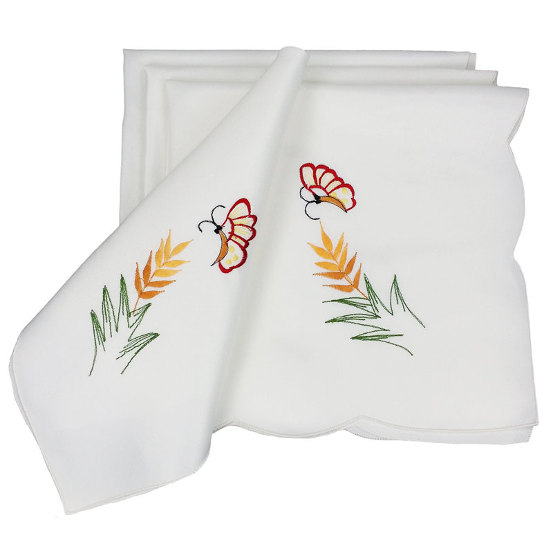 Serviette élégante de 21 po brodée