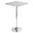 Contemporary Adjustable Square Bar Table in Silver