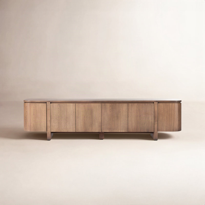 Evani Karmella Elle Media Console, Tawny Oak Veneer
