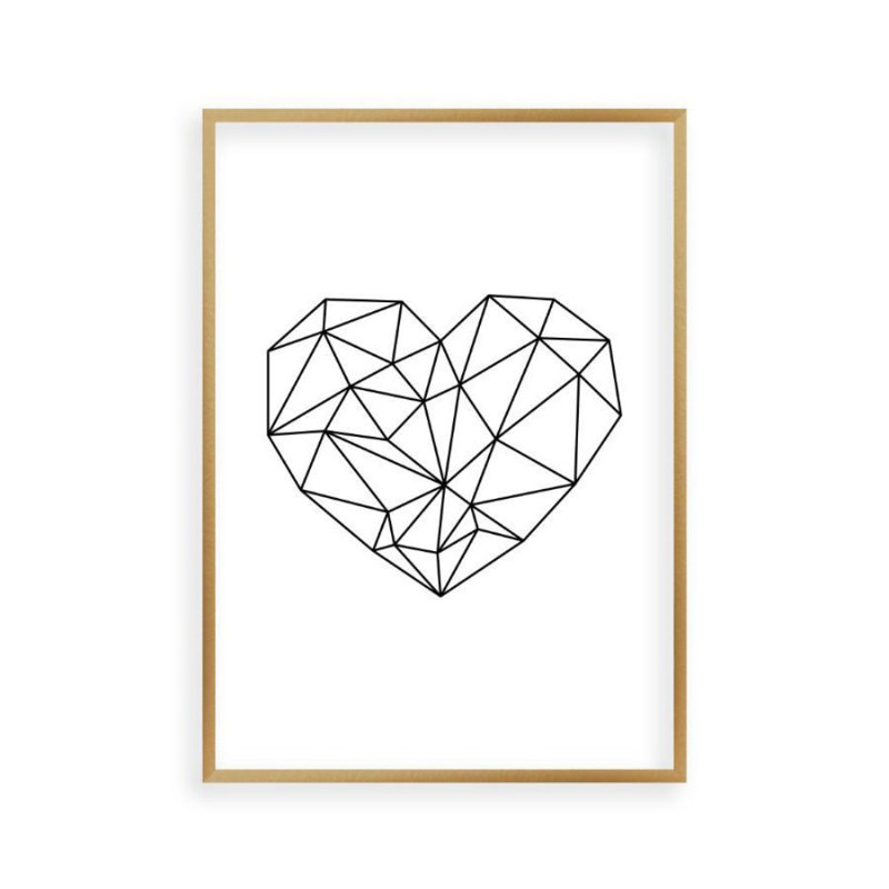 Print, Brushed Copper Frame, 31 cm H x 22 cm W x 2.5 cm D