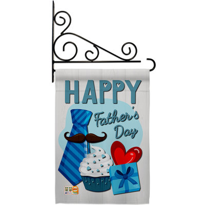 « Happy Father’Day »-polyester à 2 faces 19 x 13 po Ensemble de drapeaux