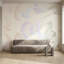 Papier peint blanc avec décoration murale abstraite amovible-89060450-89060451