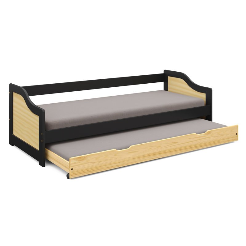 Panel Daybed With Pull-out Trundle, Black