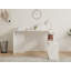 Bureau d'étude moderne et polyvalent, blanc, 51,2 po x 29,0 po x 19,7 po | 100% panneau de particules enduit de mélamine, épaisseur: 0,7 pouce | Tablette latérale supplémentaire (40,9 po x 29,0 po x 9,4 po) | Élégant et fonctionnel pour le bureau personnel-682470676