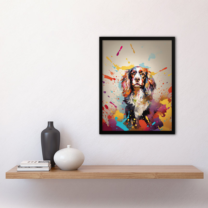King Charles Spaniel Dog - Single Picture Frame Print