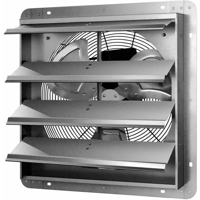 Ventilateur d'extraction en aluminium haute vitesse, H 20 po x l 20 po x P 8 po
