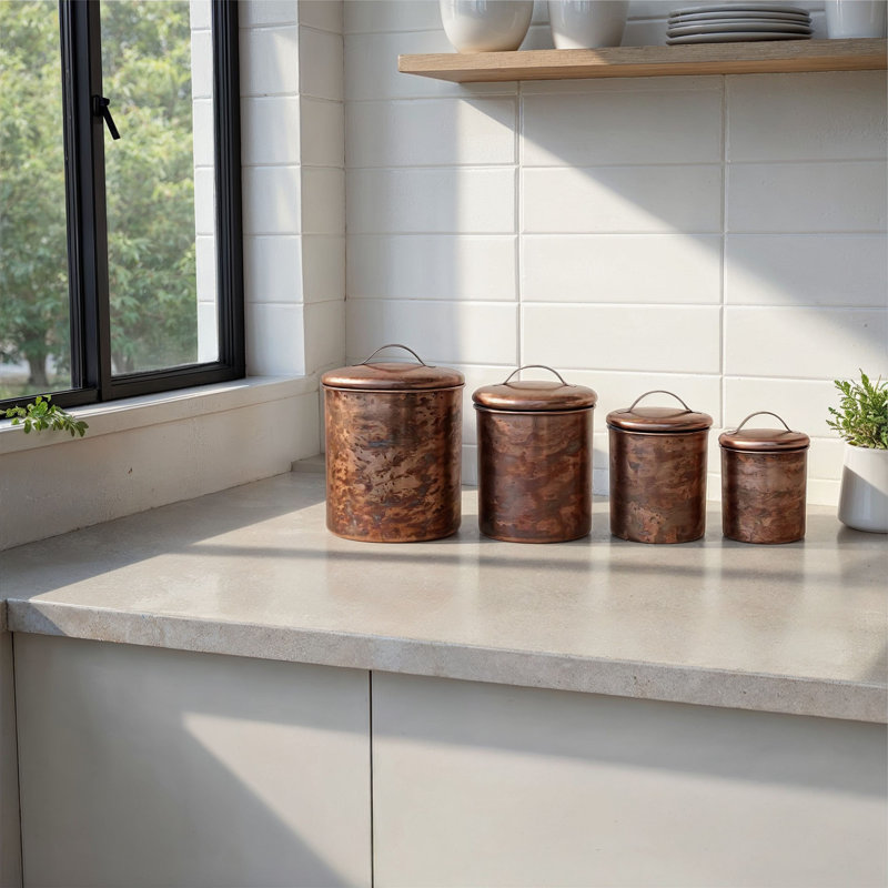 Ensemble de pots en acier inoxydable oxydé