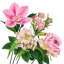 Arrangement boule de neige artificielle orchidée rose-134995751