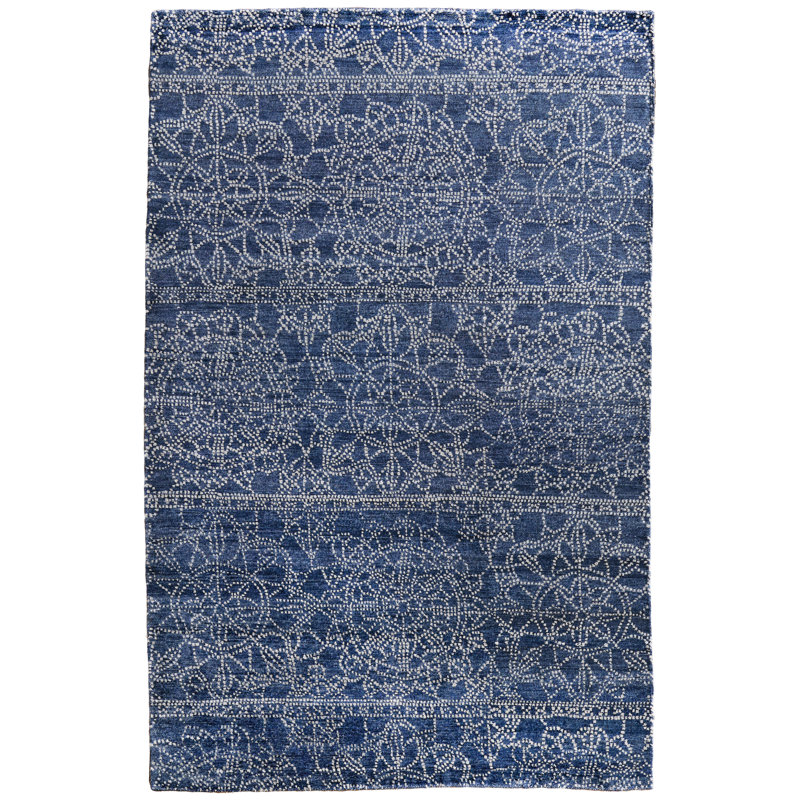 Tapis floral et botanique transitionnel Olivier, Rectangle 5 pi 6 po x 8 pi 6 po, Ivoire ivoire
