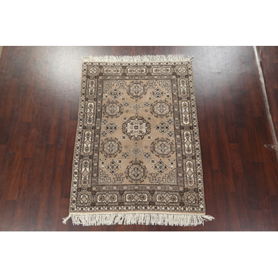 Paitin One-of-a-Kind 5'0" X 6'10" New Age Wool Area Rug in Brown