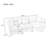 105" Chenille Fabric 3-Piece Sectional Sofa With Curved Chaise And 3 Throw Pillows-1620472761