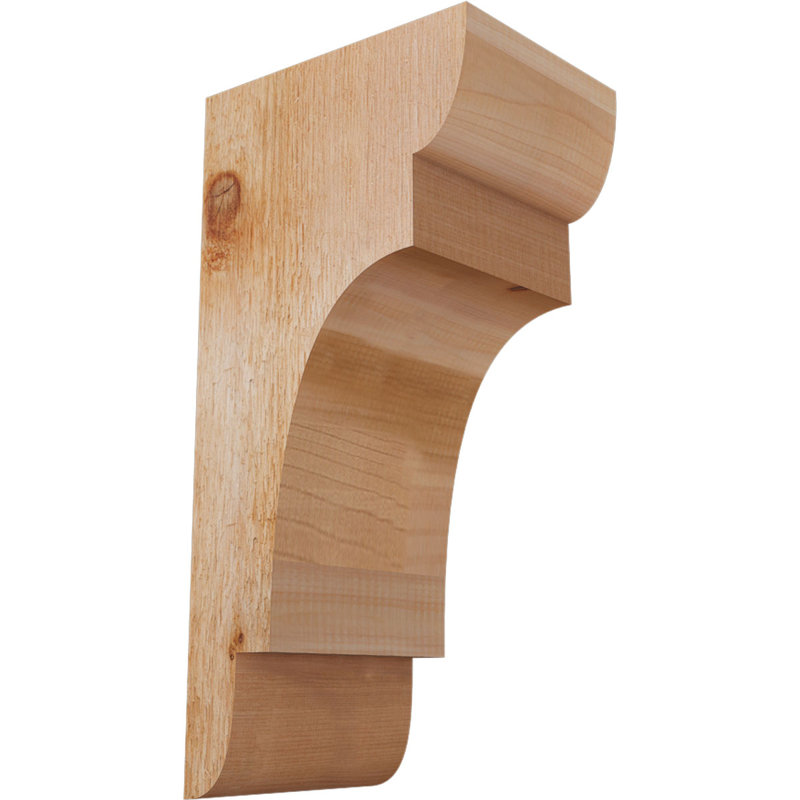 New Brighton Corbel, H 16 po x l 6 po x P 8 po, Cèdre rouge, Sciage brut