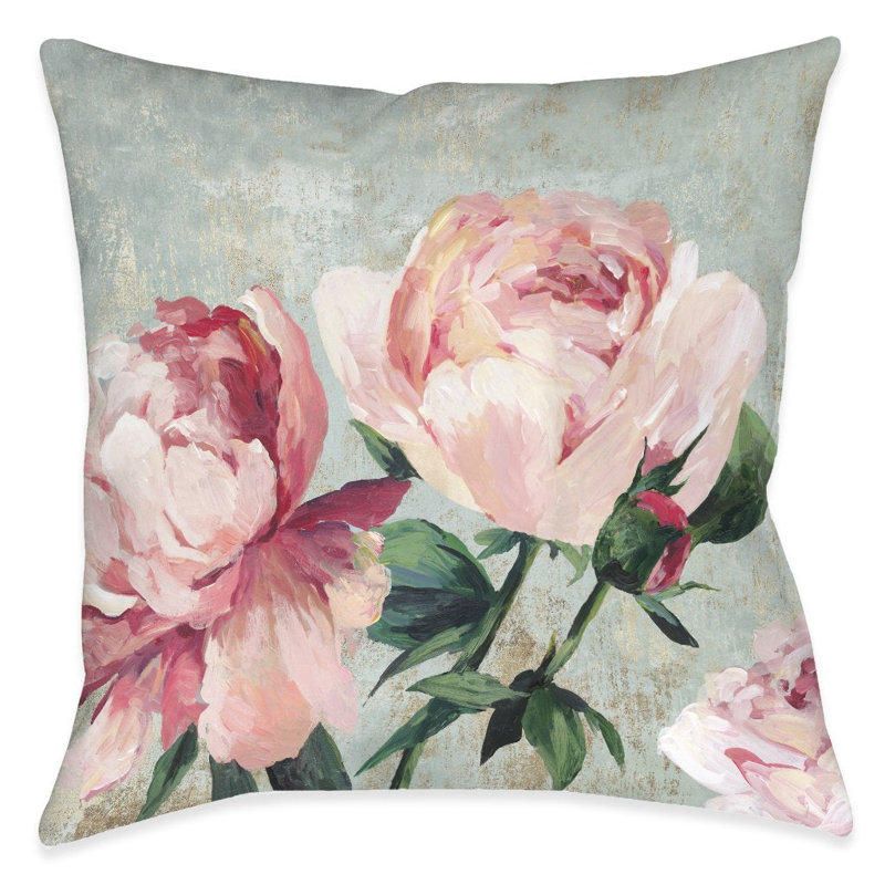 Coussin décoratif d'extérieur Blush Blooms