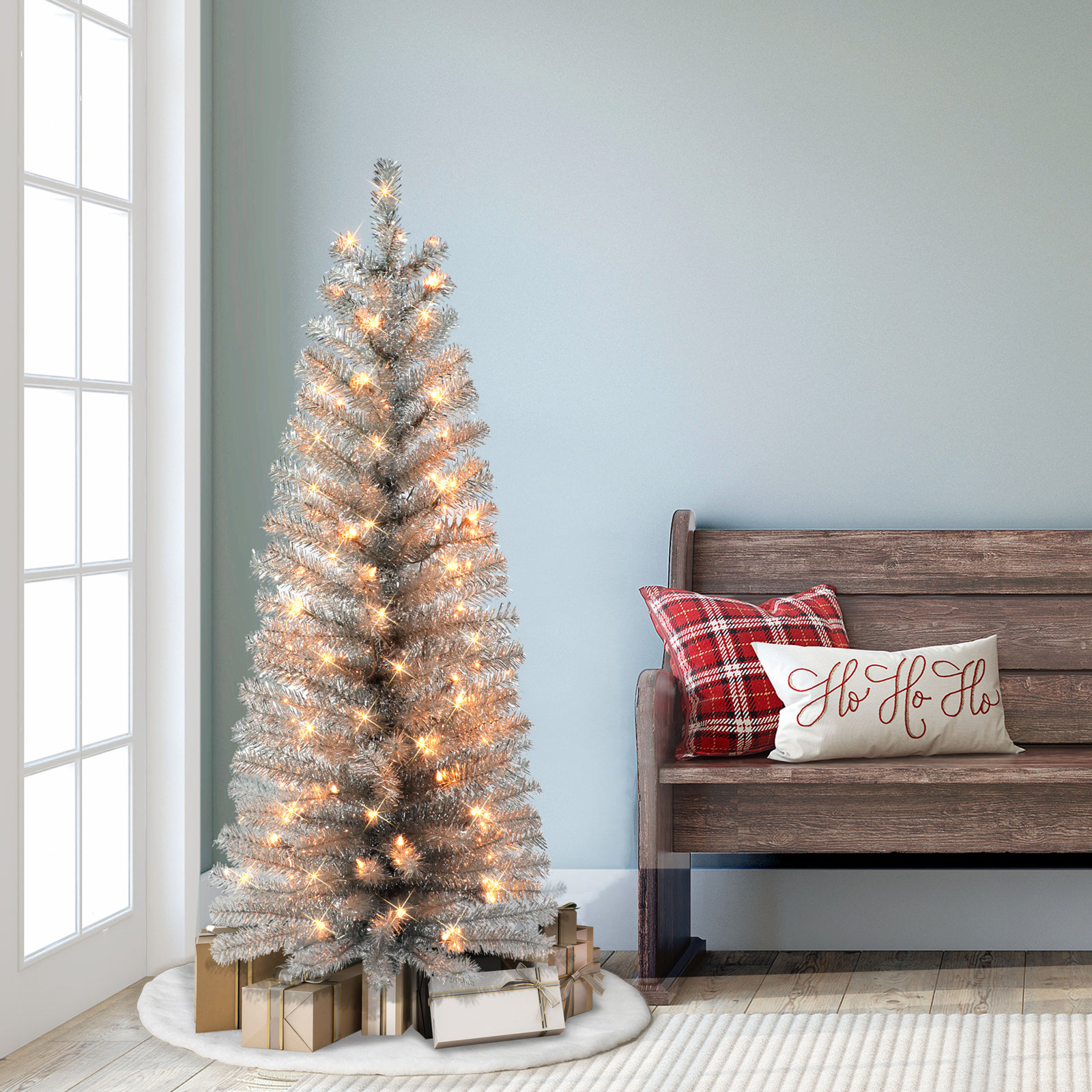 54' Lighted Artificial Fir Christmas Tree